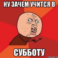 Ну зачем учится в Субботу