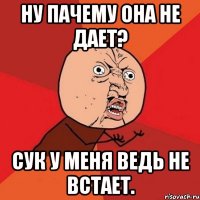 Ну пачему она не дает? сук у меня ведь не встает.