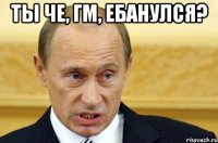 ты че, гм, ебанулся? 