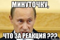 Минуточку, Что за реакция ???