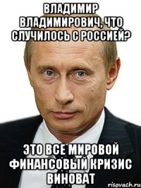 Владимир Владимирович, что случилось с Россией? Это все Мировой Финансовый кризис виноват