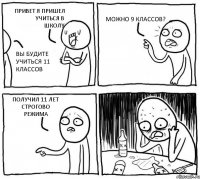 ПРИВЕТ Я ПРИШЕЛ УЧИТЬСЯ В ШКОЛУ ВЫ БУДИТЕ УЧИТЬСЯ 11 КЛАССОВ МОЖНО 9 КЛАССОВ? ПОЛУЧИЛ 11 ЛЕТ СТРОГОВО РЕЖИМА