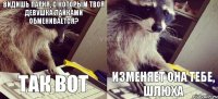 видишь парня, с которым твоя девушка лайками обменивается? так вот  изменяет она тебе, шлюха