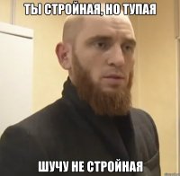 Ты стройная, но тупая Шучу не стройная