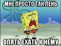 мне просто так лень опять ехать к нему