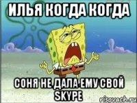 Илья когда когда Соня не дала ему свой SKYPE