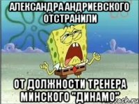 александра андриевского отстранили от должности тренера минского "динамо"