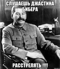 слушаешь джастина бибера расстрелять !!!