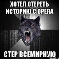 хотел стереть историю с opera стер всемирную