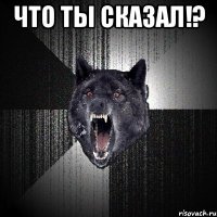 ЧТО ТЫ СКАЗАЛ!? 