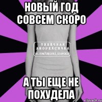 новый год совсем скоро а ты еще не похудела