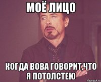 моё лицо когда вова говорит,что я потолстею