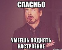 спасибо умеешь поднять настроение