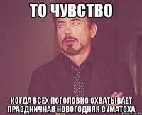 то чувство когда всех поголовно охватывает праздничная новогодняя суматоха