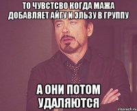 то чувстсво когда мажа добавляет айгу и эльзу в группу а они потом удаляются