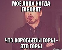 мое лицо когда говорят что воробьевы горы - это горы