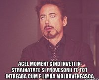  acel moment cind inveti in strainatate si provesorii te tot intreaba cum e limba moldoveneasca