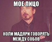 мое лицо коли мадяри говорять между собов