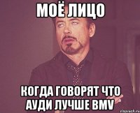 моё лицо когда говорят что ауди лучше bmv