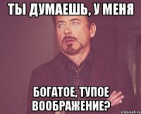 Ты думаешь, у меня богатое, тупое воображение?