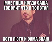 мое лицо когда Саша говорит что я толстая хотя я это и сама знаю