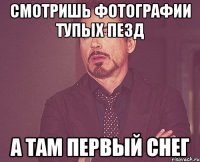 Смотришь фотографии тупых пезд А там первый снег