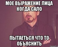 Мое выражение лица когда сало пытаеться что то объяснить