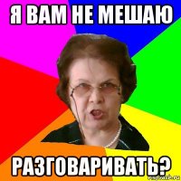 я вам не мешаю разговаривать?