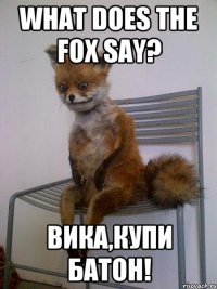 what does the fox say? вика,купи батон!