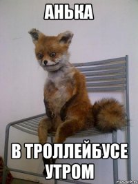 Анька в троллейбусе утром