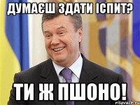 Думаєш здати іспит? ти ж пшоно!