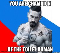 You are champion of the toilet Roman