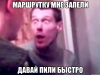 Маршрутку мне запели Давай пили быстро