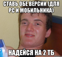 ставь обе версии (для РС и мобильника) надейся на 2 Тб