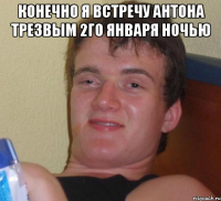 конечно я встречу Антона трезвым 2го января ночью 