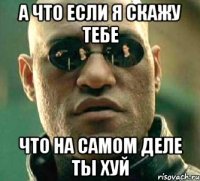 А что если я скажу тебе что на самом деле ты хуй