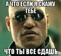 А что если я скажу тебе Что ты все сдашь