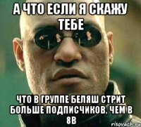 А что если я скажу тебе Что в группе Беляш Стрит больше подписчиков, чем в 8В