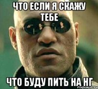 что если я скажу тебе что буду пить на НГ