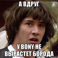 А вдруг У Bony не вырастет борода