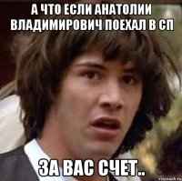 А что если Анатолии Владимирович поехал в СП за вас счет..