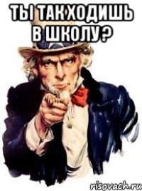 Ты так ходишь в школу ? 