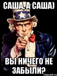 Саша, а Саша) вы ничего не забыли?