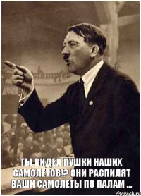  Ты видел пушки наших самолетов!? Они распилят ваши самолеты по палам ...