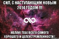 Сил, С Наступающим Новым 2014 Годом !!! Желаю тебе всего самого хорошего и целеустремленности !