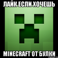 Лайк если хочешь minecraft от Булки