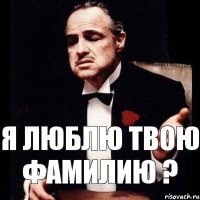 Я люблю твою фамилию ?