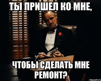 Ты пришел ко мне, чтобы сделать мне ремонт?