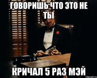 Говоришь что это не ты кричал 5 раз мэй