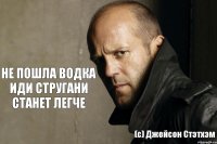 НЕ ПОШЛА ВОДКА ИДИ СТРУГАНИ СТАНЕТ ЛЕГЧЕ (с) Джейсон Стэтхэм